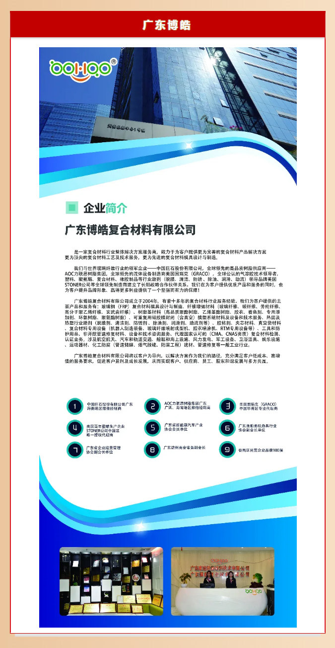 廣東博皓復合材料有限公司介紹、實力